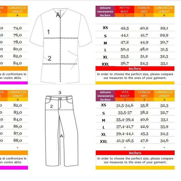 Malta Men's Scrub Set, Easy Care! Made in Italy! - Picture 2 of 2